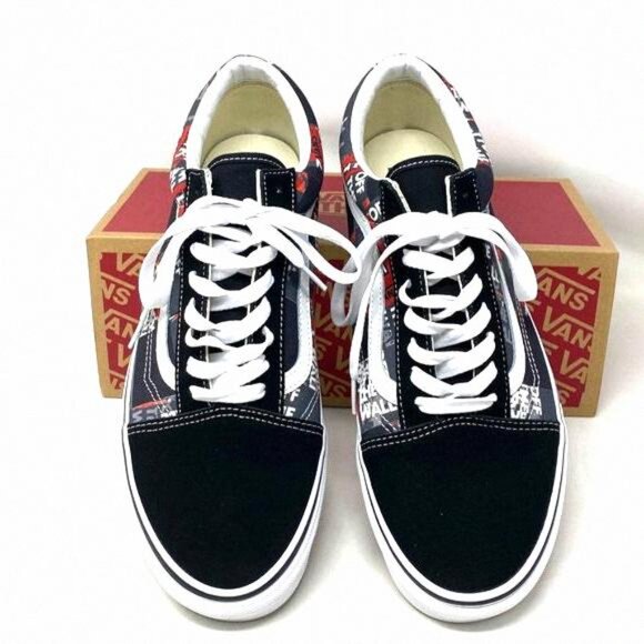 VANS Old Skool Shoe Casual Low Top Canvas Suede Red VN0A4U3BWZ4 Size Men's Black - Picture 6 of 12